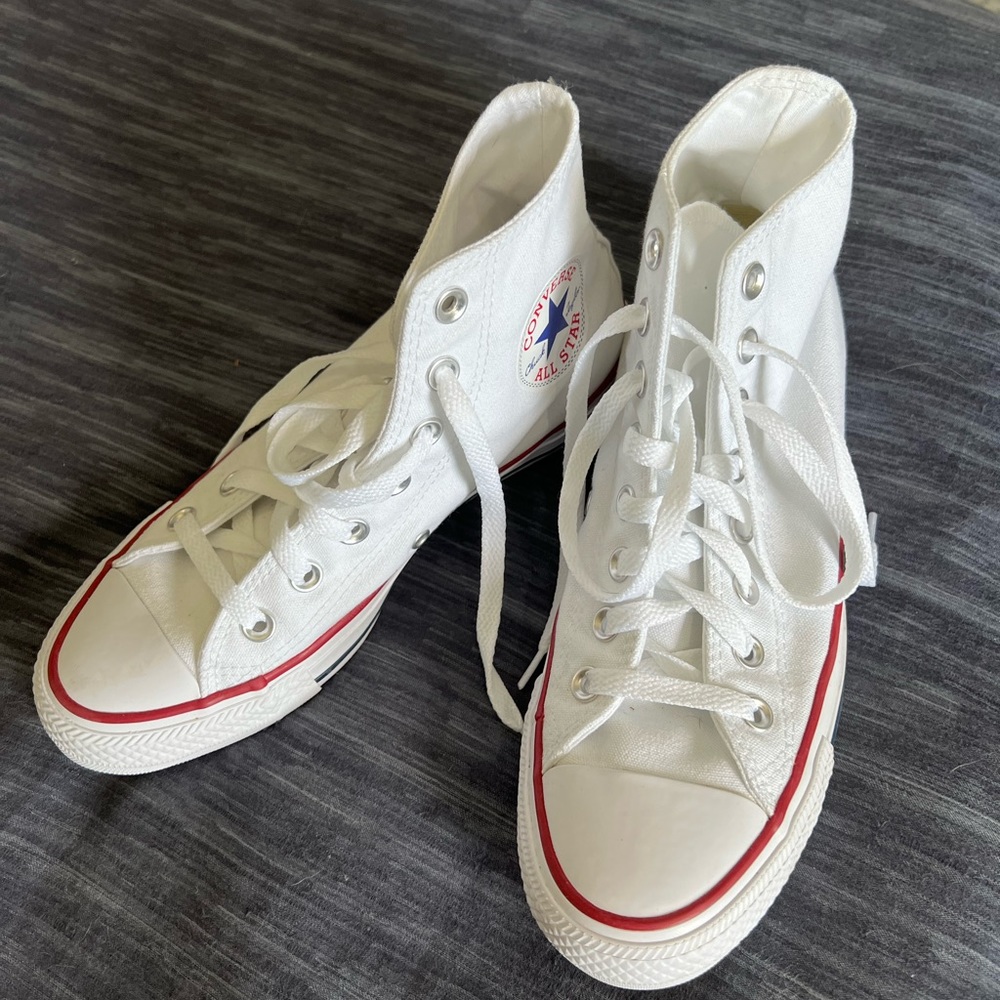 White Converse Hi-Tops